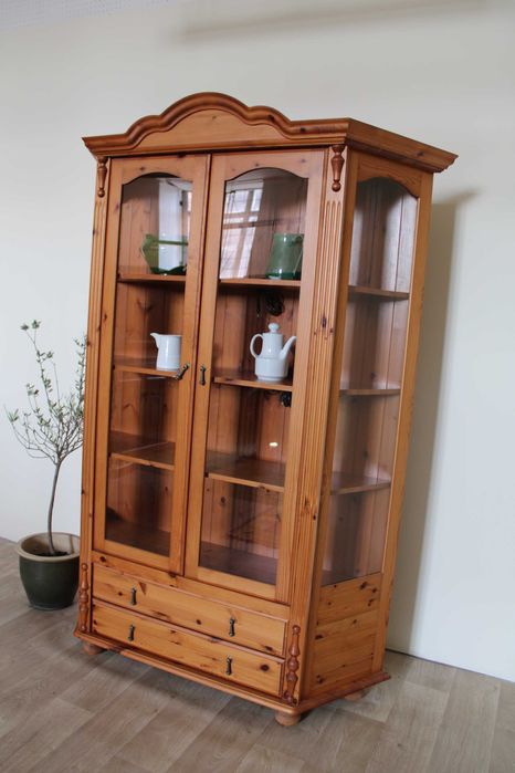 Witryna drewniana farmhouse rustykalna sosnowa wiejska