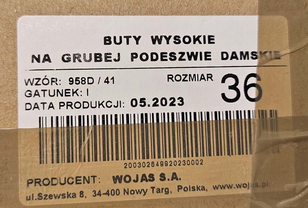 Zimowe buty wojskowe 36r Wojas 958