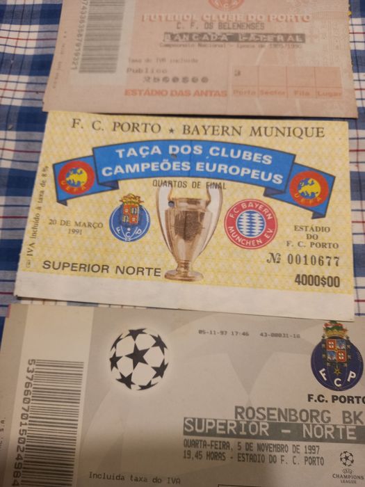 Bilhetes antigos do F.C.Porto