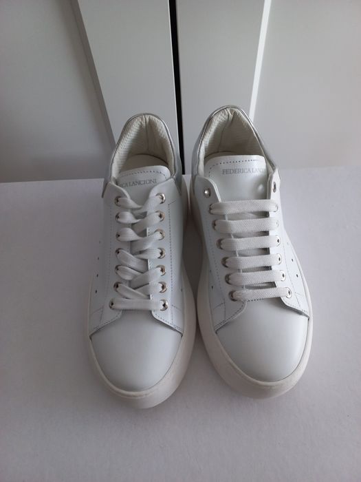 Nowe sneakersy 37 skóra naturalna Federica Lancioni