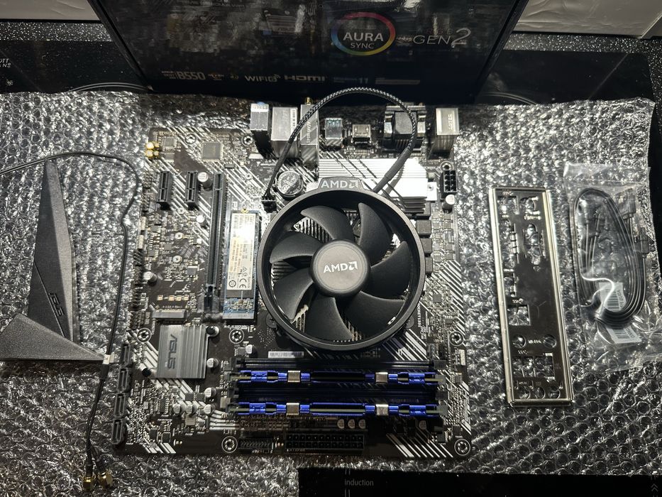 Zestaw AM4 ASUS PRIME B550M-A WIFI II + Ryzen 5 2600X + 16GB DDR4 + SanDisk 256GB M.2