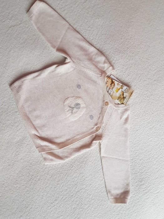 H&M кофта світла дитяча джемпер  68 см на 4 - 6 міс.