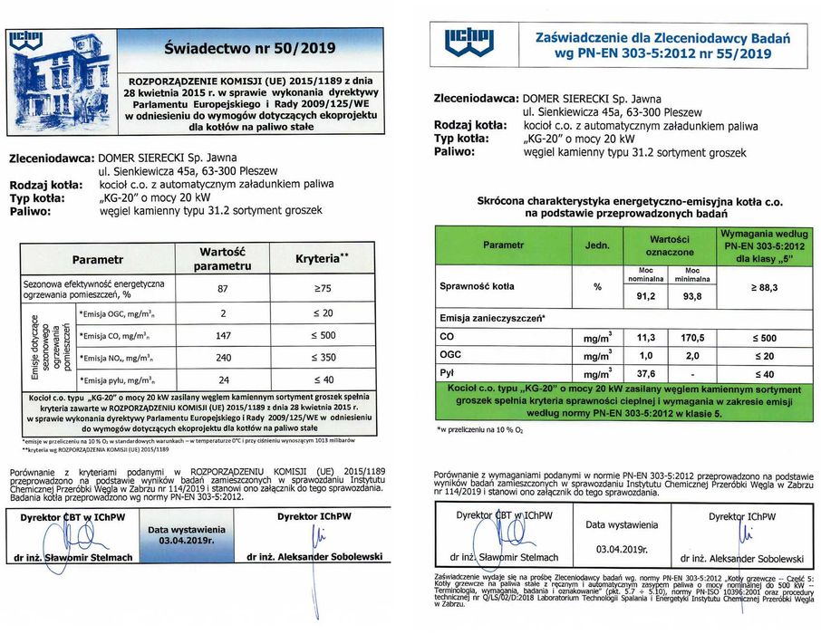 Kocioł 20kW z podajnikiem na ekogroszek kotły piec 180m Pleszew 5klasa