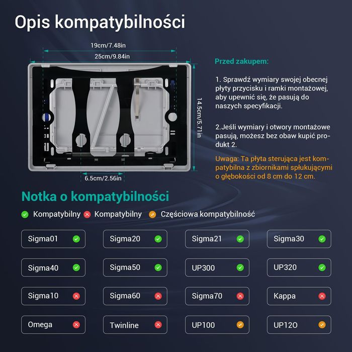 Przycisk spłukujący do geberit