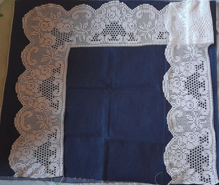 Entremeio para lençol em linha N°.60 com 190x65 cm - Novo