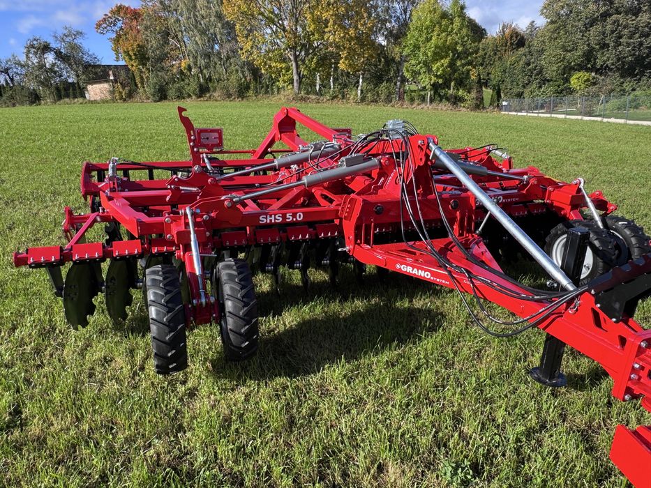 Brona talerzowa hydrauliczna Shark SHS 5,0 m Grano System z wózkiem NOWY TYP