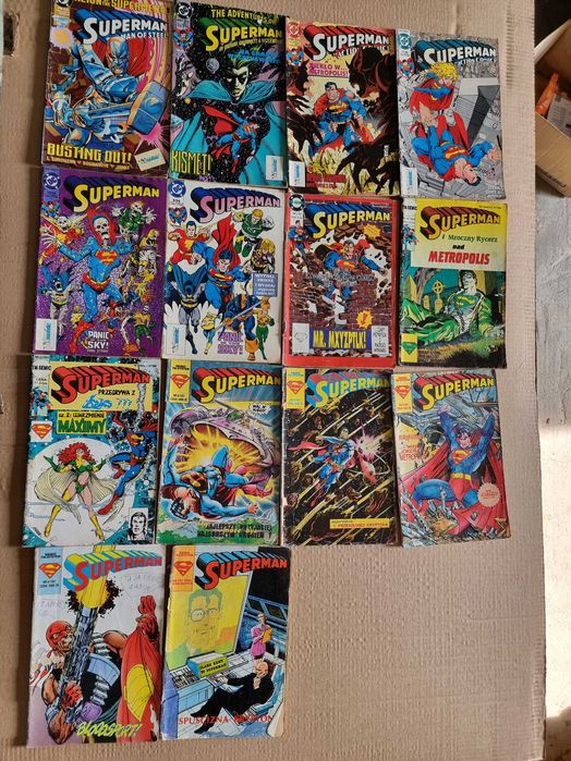 Komiksy Superman 14 szt 1991r 1992r 1993r 1994r 1995r 1996r