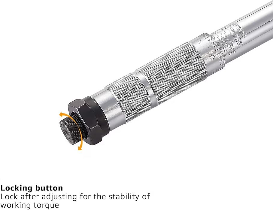 Chave dinamométrica de 1/4 polegadas, 3,95-22,5 Nm, 35-200 pol.-lb (Artigo Novo)