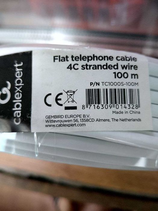 Телефонный провод ШТЛП-4 многожильный омедненная сталь прочный 4 жилы