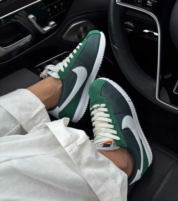 (БЕЗ ПЕРЕДОПЛАТИ)Nike Cortez Green White найк кортез зелені білі