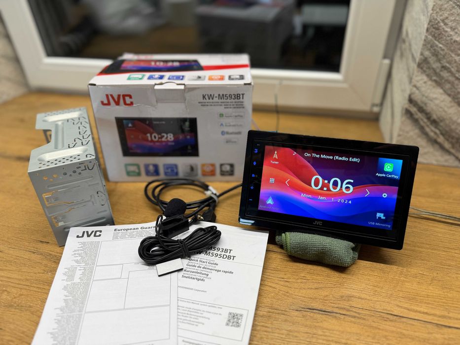 radio samochodowe jvc kw-m593bt,carplay android auto