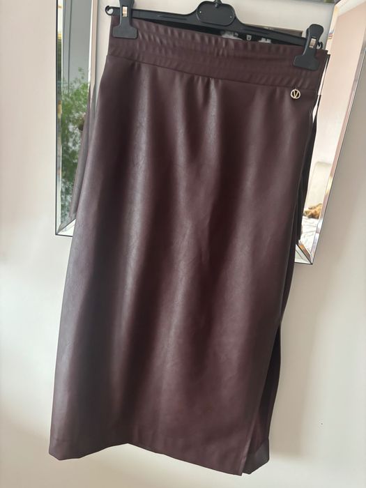 Velsatino  spódnica ołówkowa skórzana wysoki stan L 38/40 new %%%