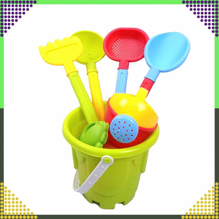 Wiaderko Zestaw8szt Zabawek Plażowych Ogrodowych do Piaskownicy Dzieci