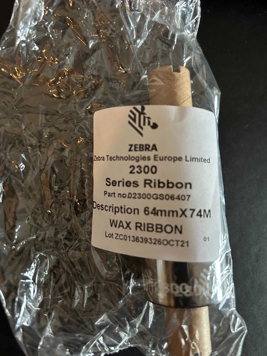 Taśma woskowa Zebra 64mm/74m