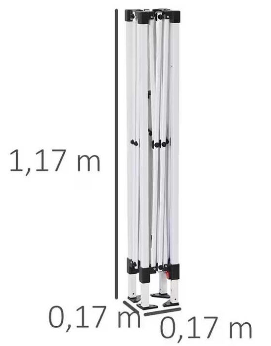 tenda branca/cinza 2x2 mts