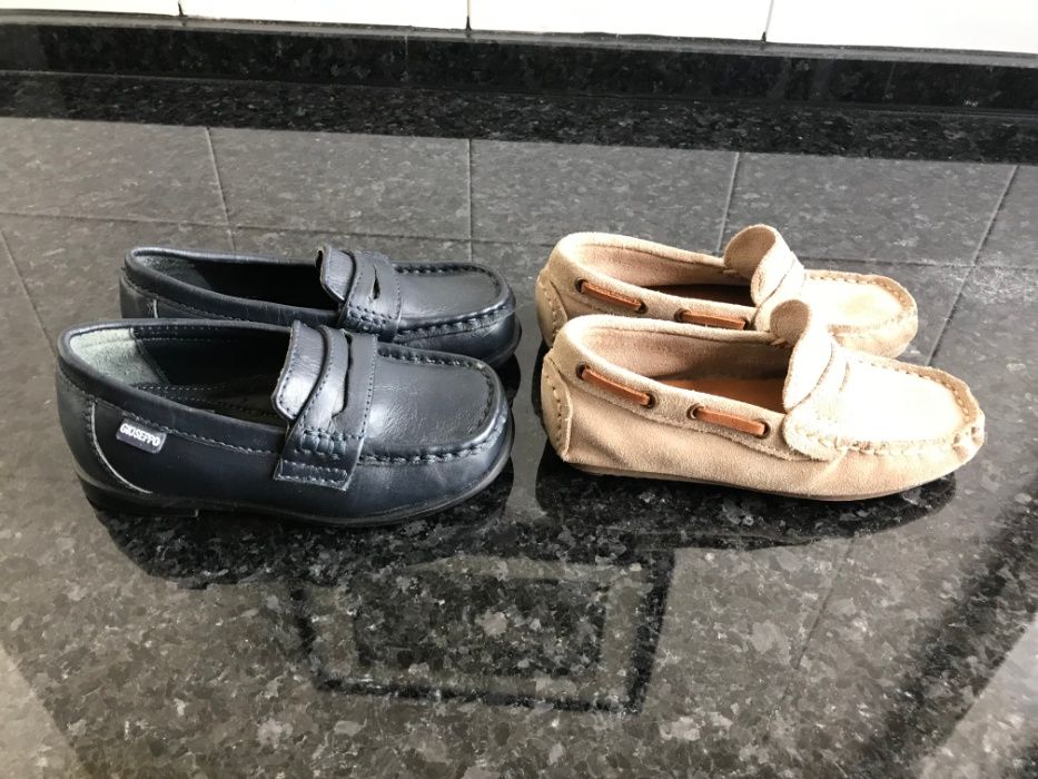 Sapatos moccasins em pele para criança Zara e Gioseppo