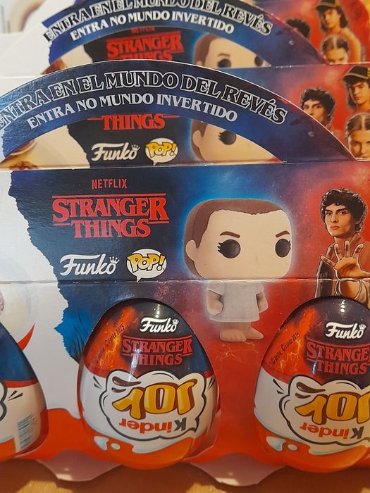 Ovos kinder Joy embalagem tripla Stranger Things Netflix Pop Funko NEW