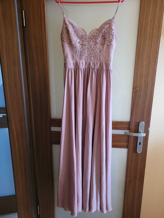 Sukienka elegancka, długa wieczorowa na studniówkę, wesele