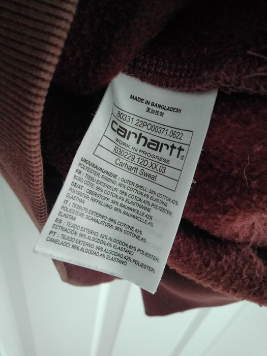 Carhartt WIP Sweat bluza bawełniana codzienna blockcore streetwear
