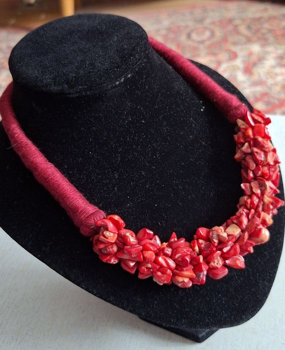 Бусы из Натурального Красного Коралла! Ручная работа! Германия!