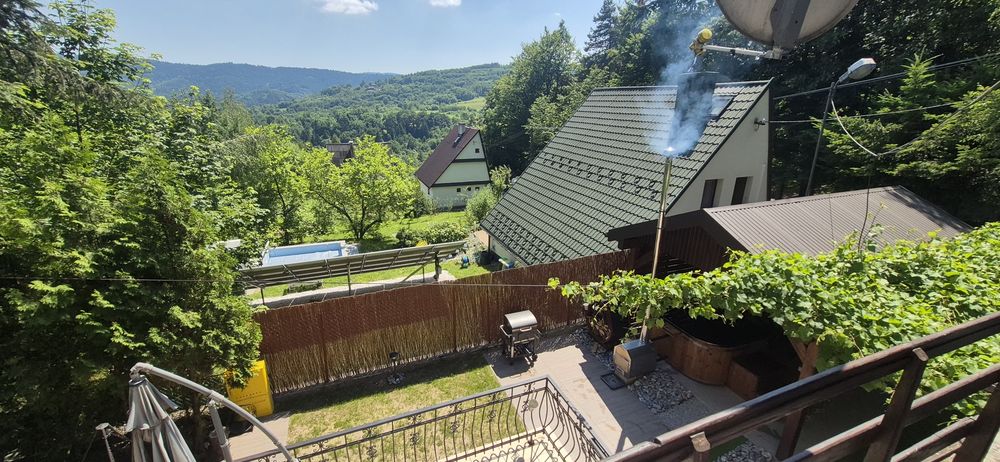 LEŚNA PRZYGODA Wynajem domek w lesie,dom całoroczny,noclegi,JACUZZI W CENIE
