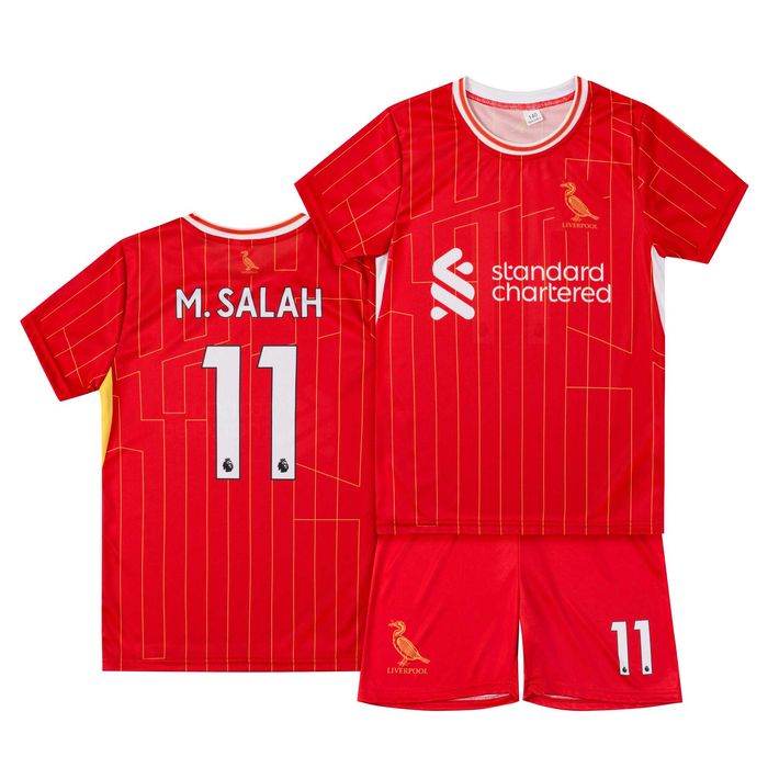 Strój piłkarski dziecięcy Liverpool Salah rozm. 146