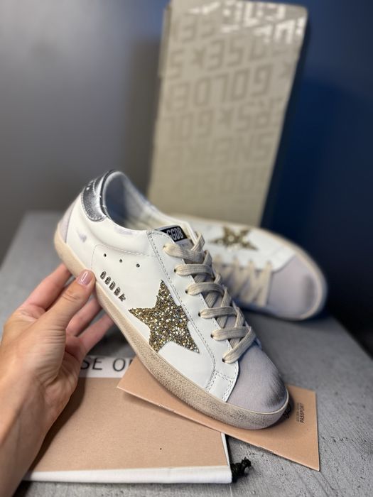 Кеди кросівки голден гуз golden goose gg кроссовки гуси со звездой женские с потертостями