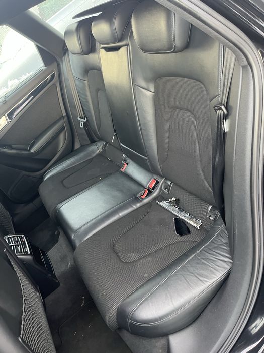 AUDI A4 S4 B8 A5 8T 5d SLINE fotele skóra czarne boczki rolety SUPER