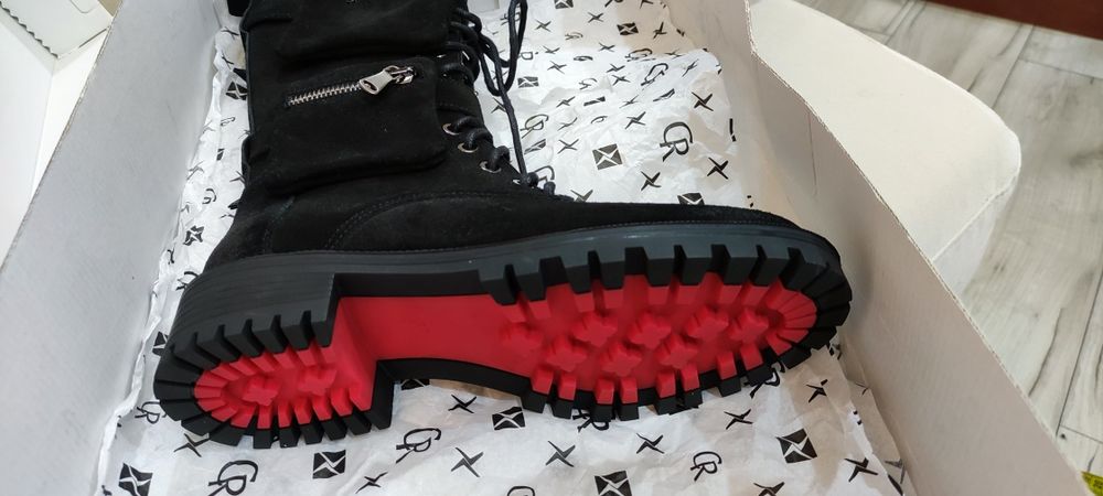 Buty skóra naturalna zamszowa