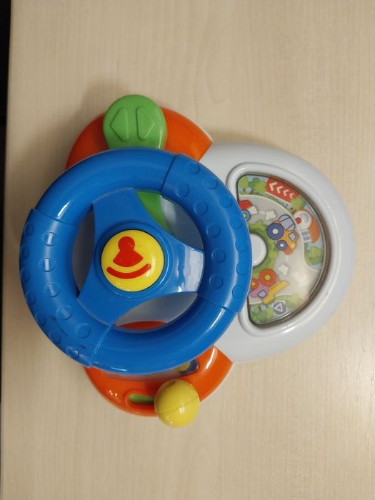 Руль детский, с трещеткой, вращается дорога