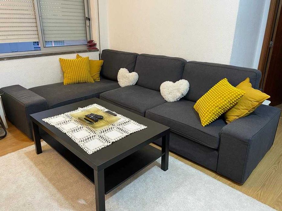 Sofá de Canto Cor prata