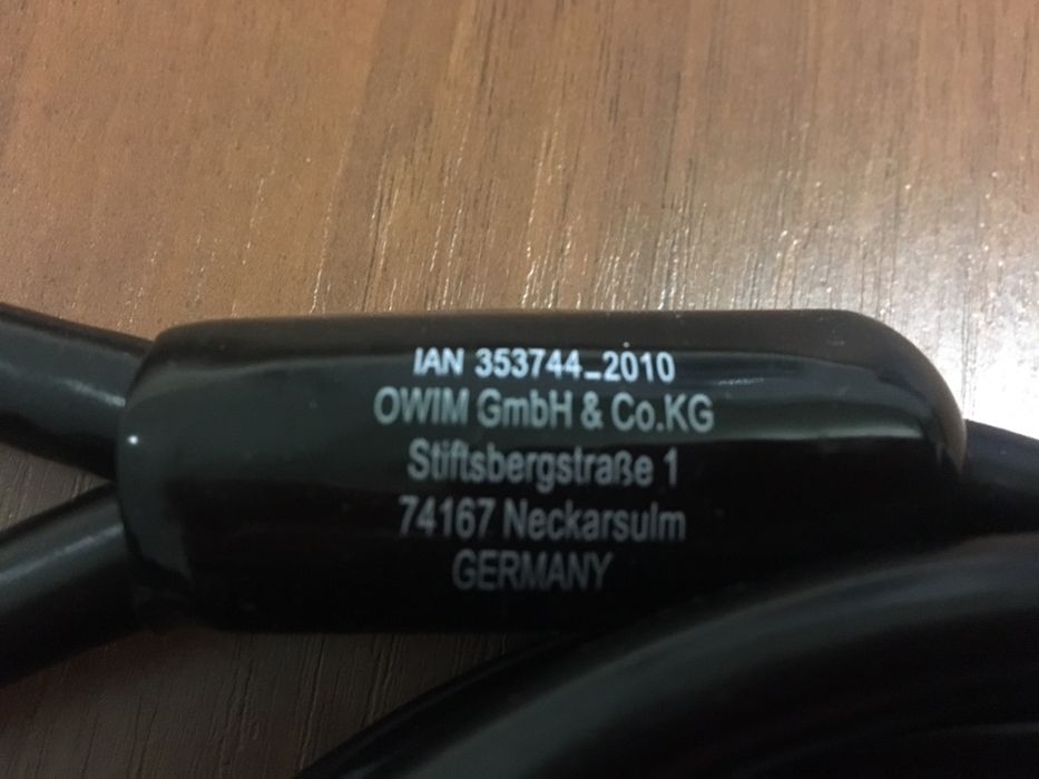 Противоугонный трос для мотоцикла скутера велосипеда