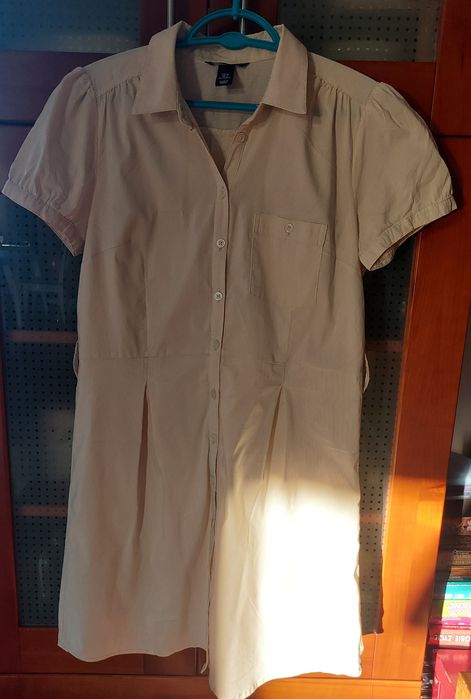 Szmizjerka sukienka kremowa H&M  M/48/10