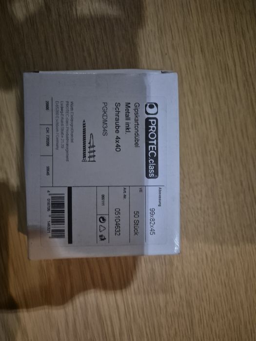 Kołki metalowe do regipsów karton gips GK 4x40 50 szt