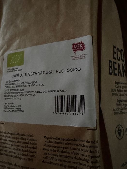 Kawa ziarnista Eco Beans by cafes Guilis 3 kg. Kawa BIO