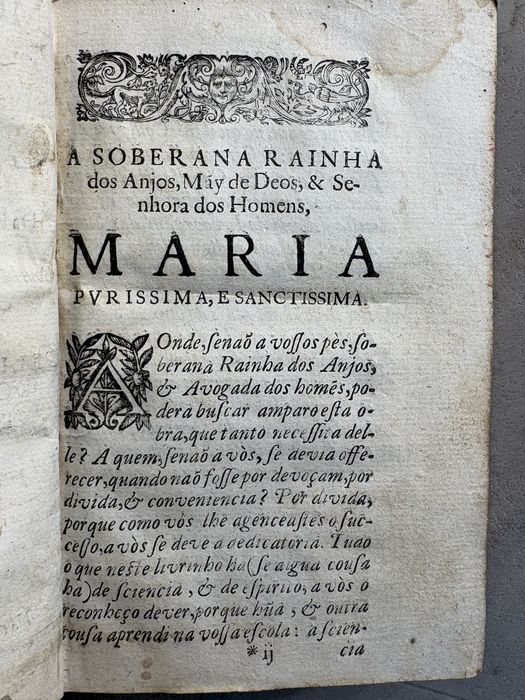 Antigo livro de 1676: Meditações da Infância de Cristo Senhor Nosso
