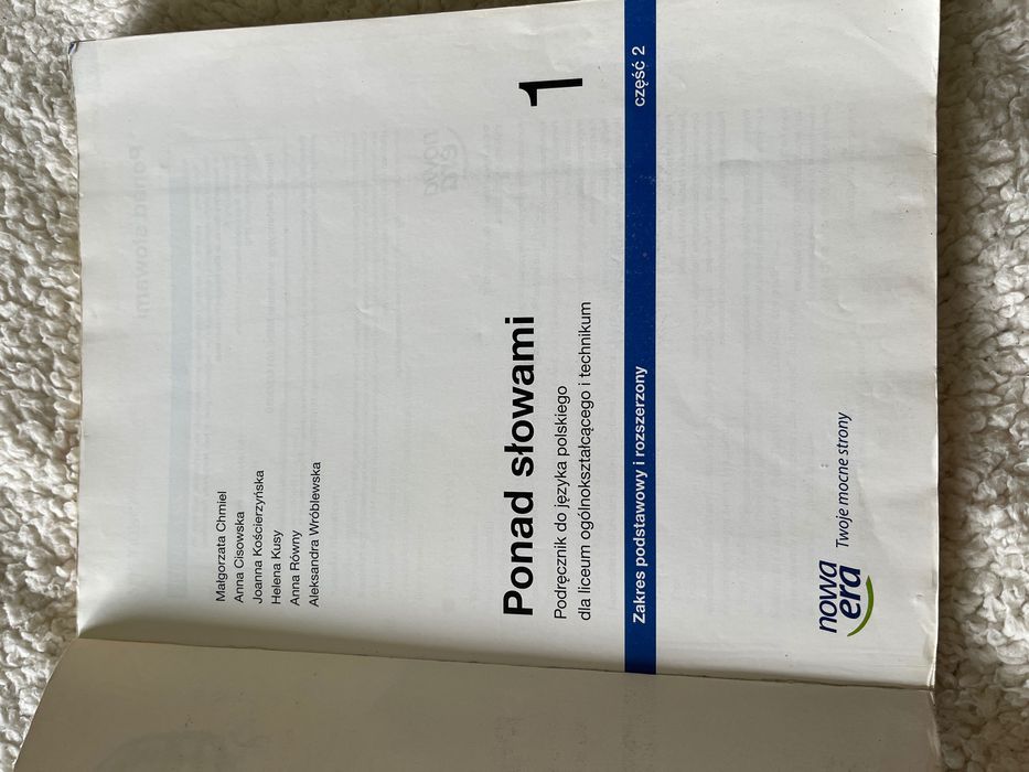Ponad słowami 1 podręcznik Nowa era