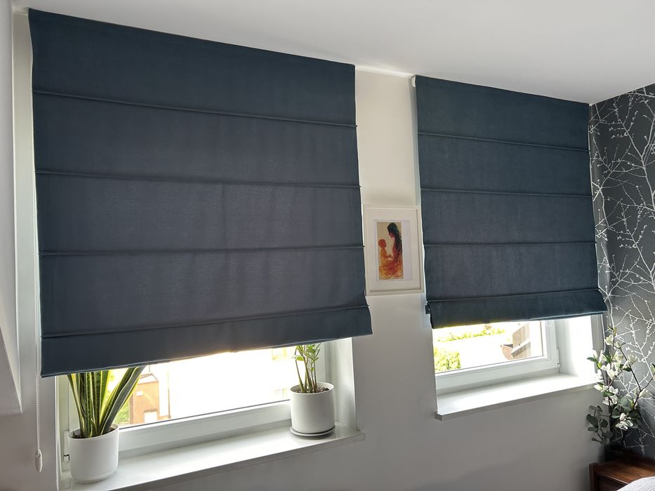 2 rolety rzymskie 168x127 granatowe