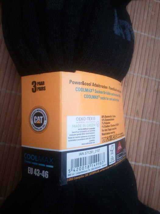 3 пари термо шкарпетки Coolmax Cat Caterpillar р 39-46носки рабочие