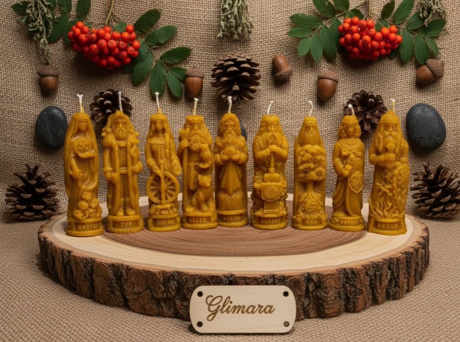 Воскові свічки богів та богинь слав'янського  пантеону