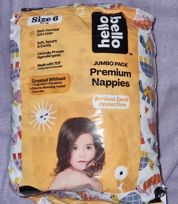 підгузники Hello Bello Premium Nappies Jumbo Pack. Р. 6, д.ваги 10 кг+