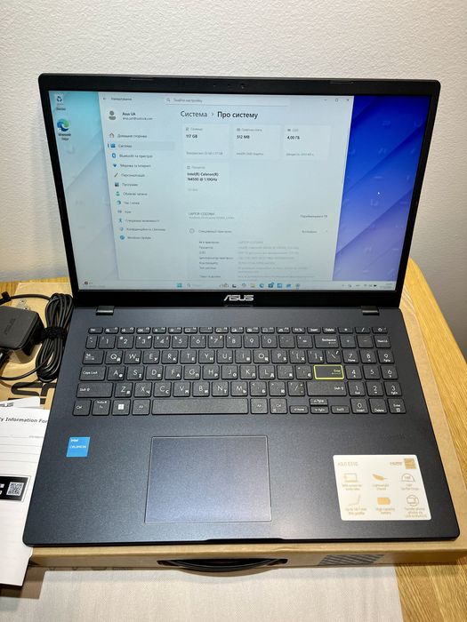 Ноутбук Asus VivoBook Go 15 L510KA Новий Intel Celeron N4500 4Gb/128Gb