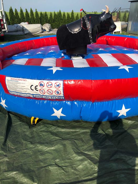 Byk Rodeo Piana Party Eliminator Dmuchana Zjeżdżalnia dmuchańce wata