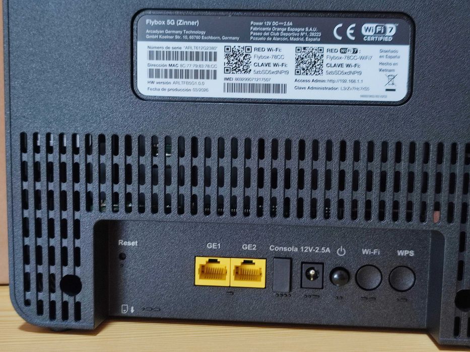 5G Router SIM  Wi-Fi 7 Arcadyan Zinner Roteador