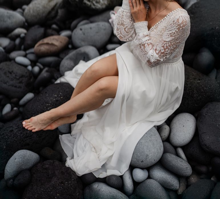 Suknia ślubna boho- xs