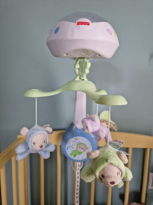 Karuzela z projektorem Fisher-Price 3w1 Motyle / Stan bardzo dobry + Pudełko