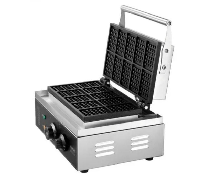Máquina de Waffles Comercial VEVOR, 10 Unidades, Retangular, 1550W