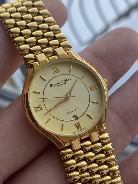 Daymond Renee damski pozlacany zegarek 18k gold