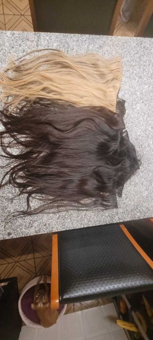 Extensões de cabelo humano