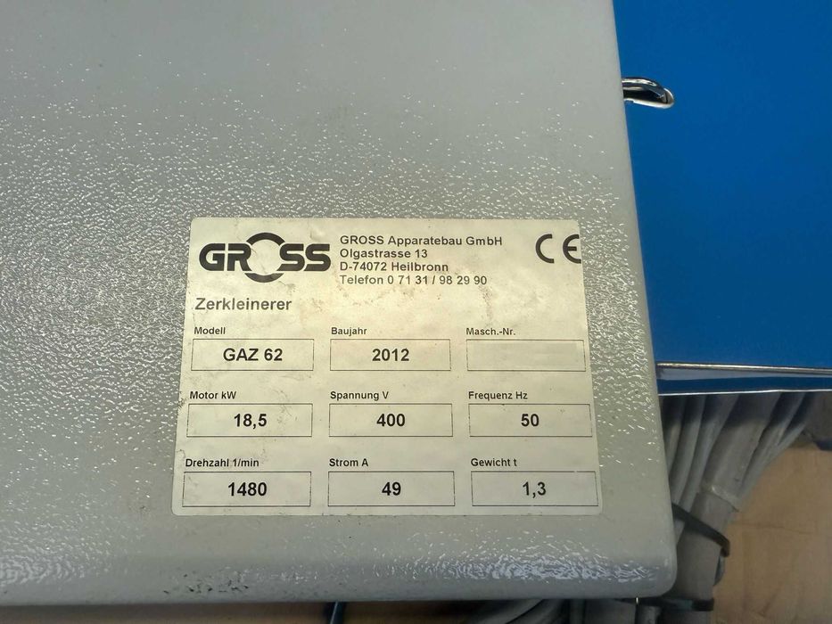 Triturador de Madeira GROSS GAZ 62